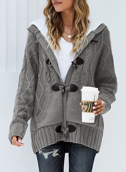 women's knits tees women fashion solid color sweater long sleeve ribbed cuffs hooded knit cardigans button 230720, White
women's knits tees women fashion solid color sweater long sleeve ribbed cuffs hooded knit cardigans button 230720, White