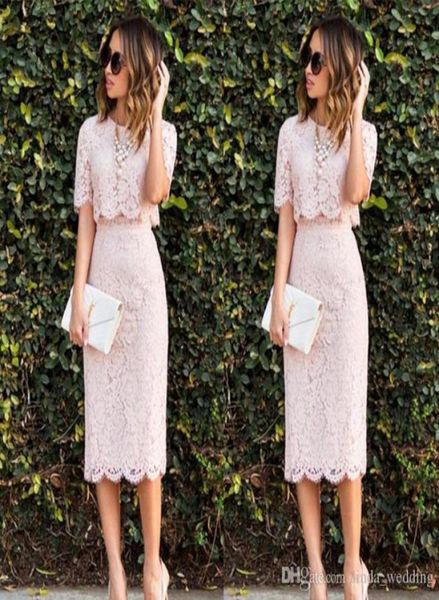 2019 tea length lace pink cocktail dress sheath two pieces short holiday club wear homecoming party dress plus size custom m7086311, Black
2019 tea length lace pink cocktail dress sheath two pieces short holiday club wear homecoming party dress plus size custom m7086311, Black