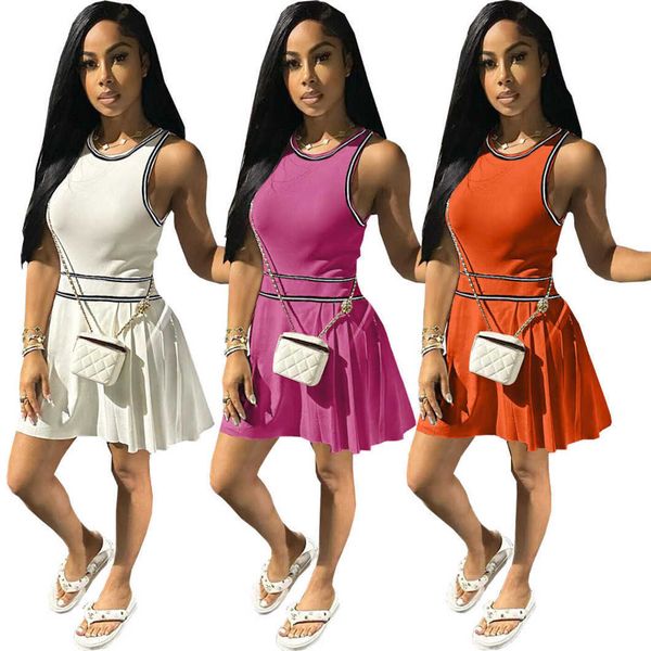 2023 designer wholesale mini dresses summer women sleeveless sporty dress casual a-line solid sundress y2k streetwear bulk wholesale clothes, Black;gray
2023 designer wholesale mini dresses summer women sleeveless sporty dress casual a-line solid sundress y2k streetwear bulk wholesale clothes, Black;gray