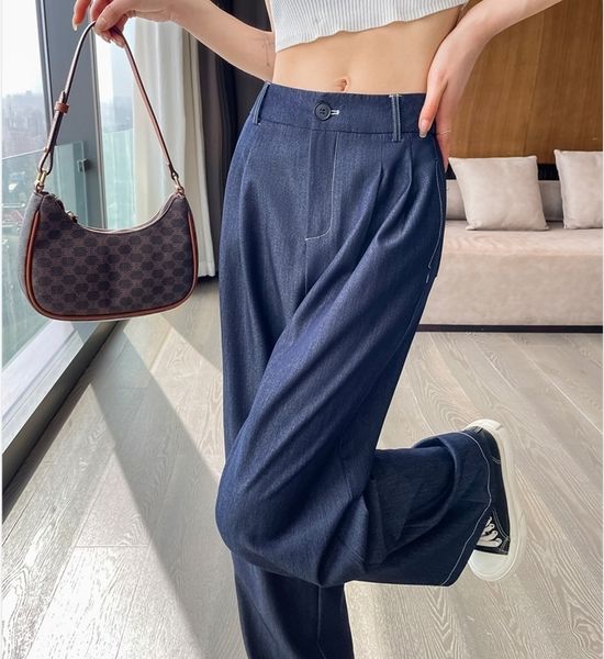 women s jeans tencel denim thin comfortable 2023 summer button women straight high waist loose pockets female wide leg trousers pants w821 2, Blue
women s jeans tencel denim thin comfortable 2023 summer button women straight high waist loose pockets female wide leg trousers pants w821 2, Blue