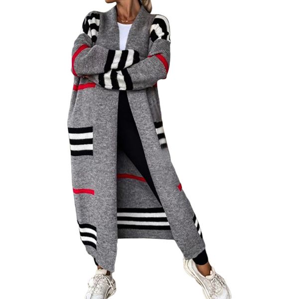 2023ss autumn winter women's sweaters knitted cardigan women striped patchwork 2023 elegant loose long outerwear sweater coat soft jack, White;black
2023ss autumn winter women's sweaters knitted cardigan women striped patchwork 2023 elegant loose long outerwear sweater coat soft jack, White;black