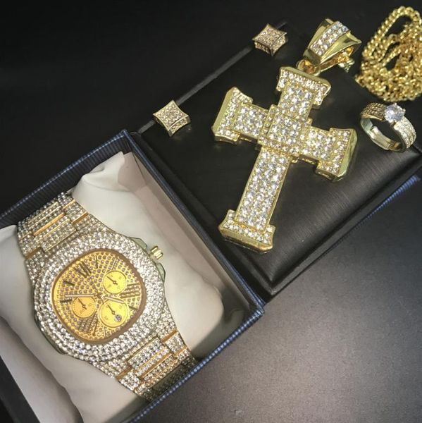 men gold watch hip hop men necklace out cuban watch necklace ring earrings combo set for jewery set8159477, Silver
men gold watch hip hop men necklace out cuban watch necklace ring earrings combo set for jewery set8159477, Silver