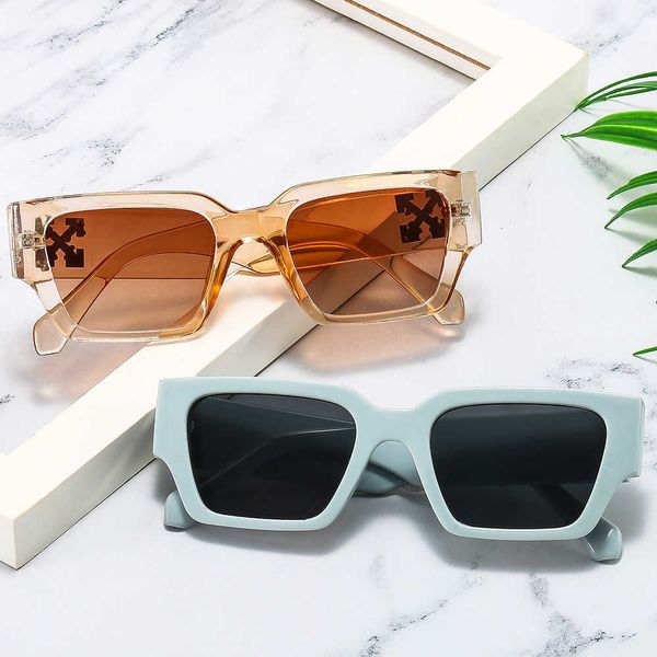 

2023 New Korean Edition Snowflake Decoration Fashion Sunglasses Small Frame Trend Network Red Plain Face Street PhotoZAEC