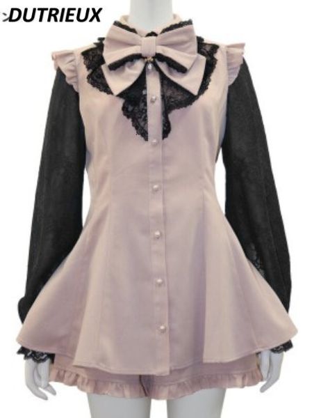 two piece dress sc lolita dress suit japanese-style mine slim-fit slimming bow lace shirt shorts two-piece sets women rojita culottes outfit, White
two piece dress sc lolita dress suit japanese-style mine slim-fit slimming bow lace shirt shorts two-piece sets women rojita culottes outfit, White