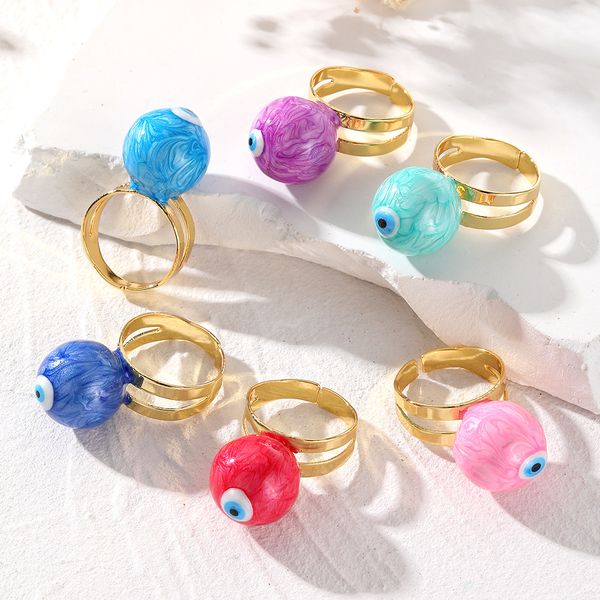 copper plated gold metal rings for women hq trendy charming quicksand texture evil eye beads rings, Golden;silver
copper plated gold metal rings for women hq trendy charming quicksand texture evil eye beads rings, Golden;silver