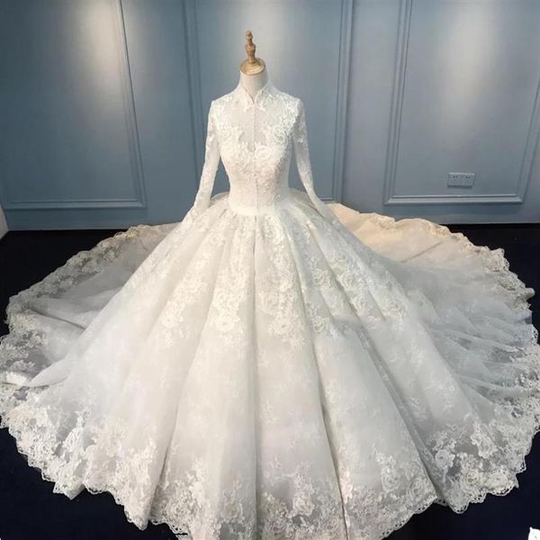 vintage wedding dresses with high-neck long-sleeve appliqued race vintage ball gown wedding dress custom made vestidos de novia242c, White
vintage wedding dresses with high-neck long-sleeve appliqued race vintage ball gown wedding dress custom made vestidos de novia242c, White