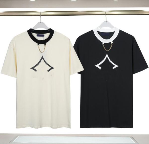 men designer tee t shirt 23ss paris jacquard letter chain print short sleeve cotton women black white s-2xl, White;black
men designer tee t shirt 23ss paris jacquard letter chain print short sleeve cotton women black white s-2xl, White;black