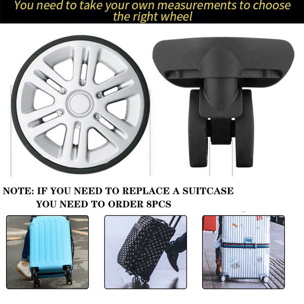 bag parts accessories luggage universal wheel accessories wheel trolley luggage roller wheel aircraft wheel maintenance shock absorption 18, Black
bag parts accessories luggage universal wheel accessories wheel trolley luggage roller wheel aircraft wheel maintenance shock absorption 18, Black