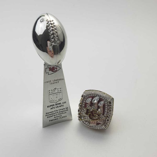 2023 kansas chieftain championship ring with 10cm super bowl trophy inscription set, Silver
2023 kansas chieftain championship ring with 10cm super bowl trophy inscription set, Silver