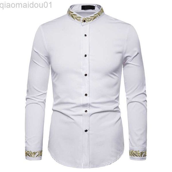 men's casual shirts men's hipster embroidery white shirts slim fit mandarin collar men dress shirt wedding business casual camisa, White;black
men's casual shirts men's hipster embroidery white shirts slim fit mandarin collar men dress shirt wedding business casual camisa, White;black