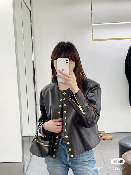 ce1 designer leather outerwear jackets coats luxury brand designer winter jacket women jacket 23 autumn gold buckle leather jacket designer, Black
ce1 designer leather outerwear jackets coats luxury brand designer winter jacket women jacket 23 autumn gold buckle leather jacket designer, Black