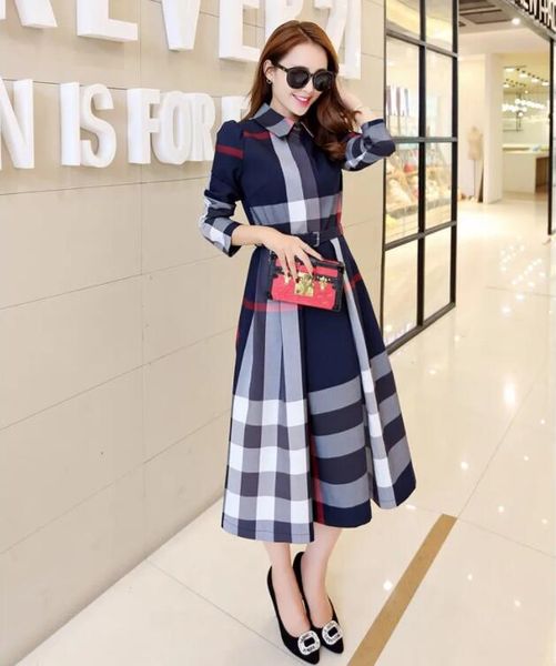 designer spring women dress summer long sleeve stand collar plaid party work business shirt dresses clothing, Black;gray
designer spring women dress summer long sleeve stand collar plaid party work business shirt dresses clothing, Black;gray