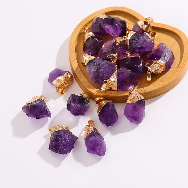 natural druzy amethyst pendant irregular crystal raw stone gold plated charms for necklace earrings jewelry making accessory, Bronze;silver
natural druzy amethyst pendant irregular crystal raw stone gold plated charms for necklace earrings jewelry making accessory, Bronze;silver