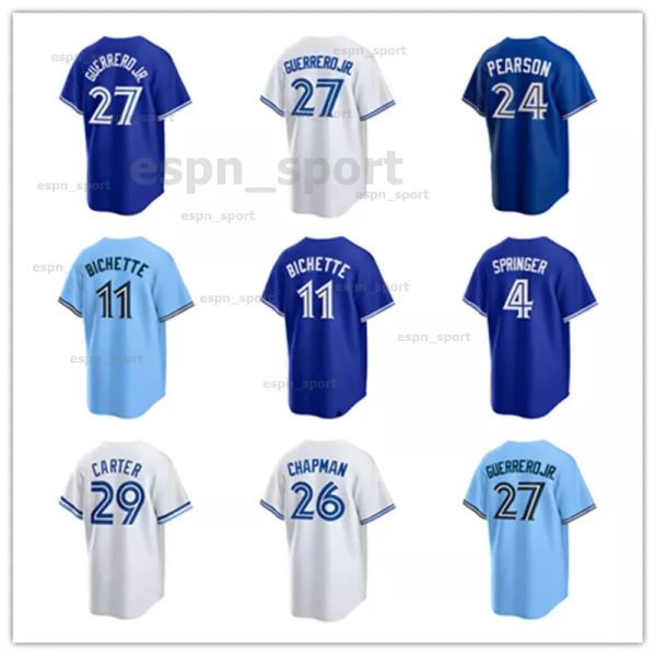 27 guerrero jr. 11 bo bichette baseball jersey santiago espinal kevin gausman danny jansen kevin kiermaier yusei kikuchi alejandro kirk 6 al, Blue;black
27 guerrero jr. 11 bo bichette baseball jersey santiago espinal kevin gausman danny jansen kevin kiermaier yusei kikuchi alejandro kirk 6 al, Blue;black
