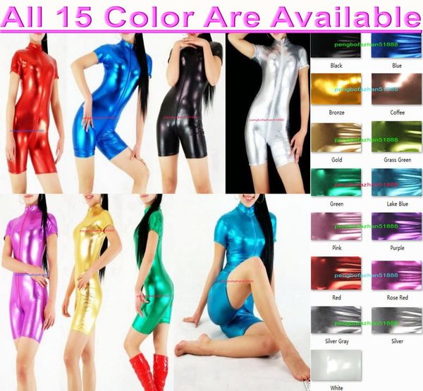 women tights body suit costumes with front long zip 15 color shiny lycra metallic short catsuit costume halloween part7641965, Black
women tights body suit costumes with front long zip 15 color shiny lycra metallic short catsuit costume halloween part7641965, Black