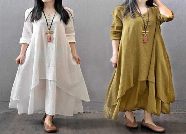 spring summer women long cotton linen dress white plus size false two pieces oneck maxi dresses office casual loose9817877, Black;gray
spring summer women long cotton linen dress white plus size false two pieces oneck maxi dresses office casual loose9817877, Black;gray
