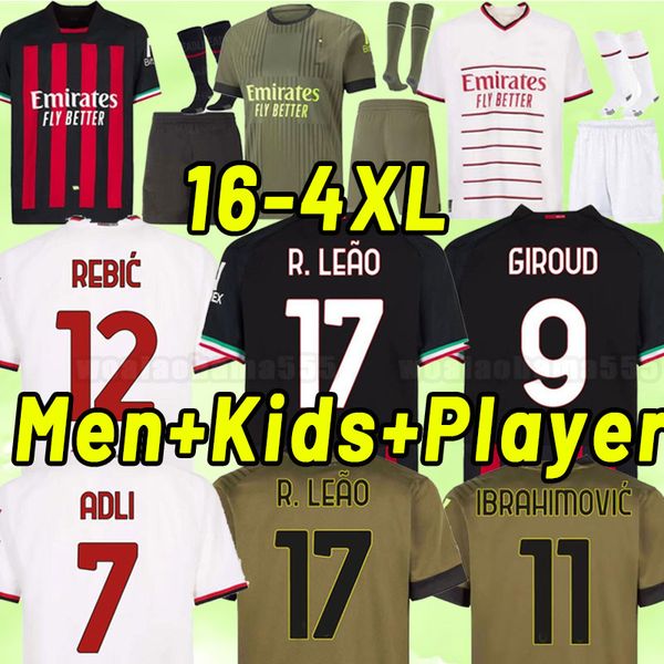 fans player version ibrahimovic 22 23 soccer jerseys ac milans giroud r. leao bennacer kessie romagnoli calhanoglu tonali rebic 2022 2023 me, Black;yellow
fans player version ibrahimovic 22 23 soccer jerseys ac milans giroud r. leao bennacer kessie romagnoli calhanoglu tonali rebic 2022 2023 me, Black;yellow