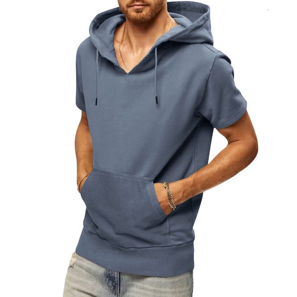 men s hoodies sweatshirts 2023 summer solid mens sweatshirt casual sports short sleeve high end cotton pocket clothing 230720, Black
men s hoodies sweatshirts 2023 summer solid mens sweatshirt casual sports short sleeve high end cotton pocket clothing 230720, Black