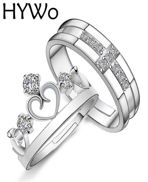 hywo brands 1 pair silver plated prince princess crown cz crystal promise ring set pair for lovers couple rings for women men8458682
hywo brands 1 pair silver plated prince princess crown cz crystal promise ring set pair for lovers couple rings for women men8458682