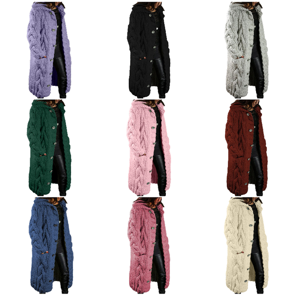 2023 autumn winter designer womens knit sweater cardigan fashion new pocket fried dough twist loose long coat sweatershirt, White;black
2023 autumn winter designer womens knit sweater cardigan fashion new pocket fried dough twist loose long coat sweatershirt, White;black