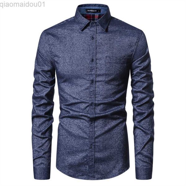 men's casual shirts men's long sleeve designer shirt front patch chest pocket slim button-down collar thick work shirts men's, White;black
men's casual shirts men's long sleeve designer shirt front patch chest pocket slim button-down collar thick work shirts men's, White;black