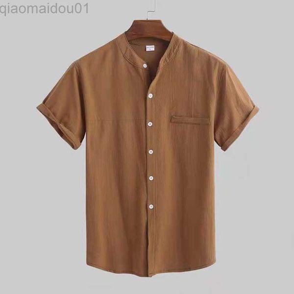 men's casual shirts new summer cotton linen shirts men solid short sleeve turn-down collar button-up fashion simple loose mens shirt st, White;black
men's casual shirts new summer cotton linen shirts men solid short sleeve turn-down collar button-up fashion simple loose mens shirt st, White;black