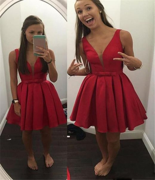 2017 sheer deep v neck short wed guest cocktail dresses red satin draped corset formal special prom party gowns7923865, Black
2017 sheer deep v neck short wed guest cocktail dresses red satin draped corset formal special prom party gowns7923865, Black