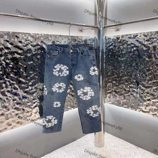 men's jeans high street denim tears style kapok washed straight jeans men's fashion vintage loose pants yyh, Blue
men's jeans high street denim tears style kapok washed straight jeans men's fashion vintage loose pants yyh, Blue
