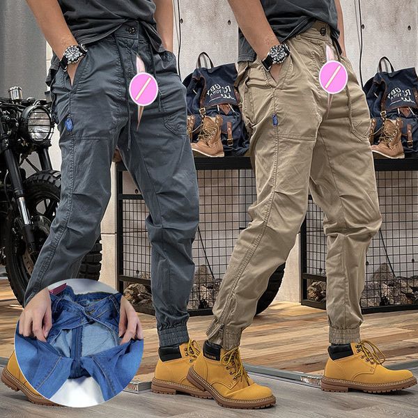 men's pants double zipper open crotch cargo vintage spring summer large size slim fit casual trousers male outdoor 230720, Black
men's pants double zipper open crotch cargo vintage spring summer large size slim fit casual trousers male outdoor 230720, Black