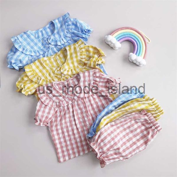 pajamas kids pajamas set summer sleepwear plaid style clothes girls cute homewear clothing suits x0721, Blue;red
pajamas kids pajamas set summer sleepwear plaid style clothes girls cute homewear clothing suits x0721, Blue;red