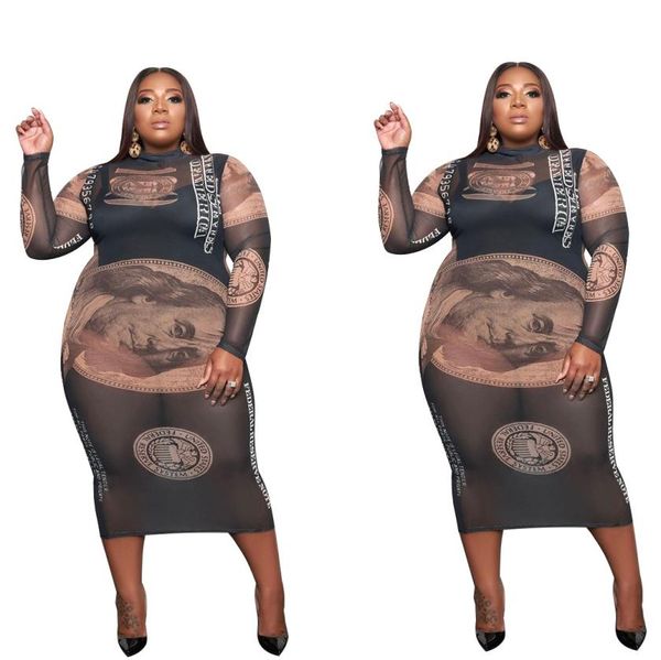 plus size money dollar print slim fit dresses women mock neck full sleeve bandage dress spring mesh see through vestidos5239879, Black;gray
plus size money dollar print slim fit dresses women mock neck full sleeve bandage dress spring mesh see through vestidos5239879, Black;gray