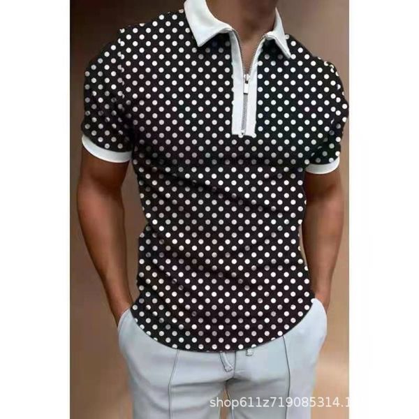 men's polos summer european and american style fashionable print t shirt men clothing golf short sleeves breathable comfortable polo 23, White;black
men's polos summer european and american style fashionable print t shirt men clothing golf short sleeves breathable comfortable polo 23, White;black