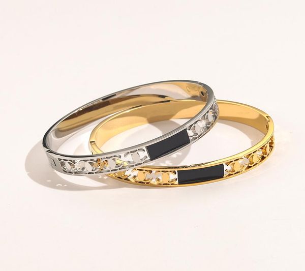 new style bracelets women bangle luxury designer jewelry crystal 18k gold plated 925 silver plated stainless steel wedding lovers 3813140, Black
new style bracelets women bangle luxury designer jewelry crystal 18k gold plated 925 silver plated stainless steel wedding lovers 3813140, Black