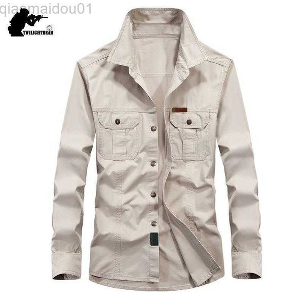 men's casual shirts new casual shirt men cargo shirts oversize 6xl solid pure cotton shirts men's clothing tooling blouses l230721, White;black
men's casual shirts new casual shirt men cargo shirts oversize 6xl solid pure cotton shirts men's clothing tooling blouses l230721, White;black