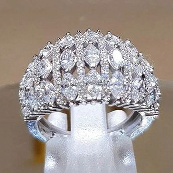 bridal rings for wedding ceremony party full paved shiny cz stone silver color fashion luxury jewelry for women
bridal rings for wedding ceremony party full paved shiny cz stone silver color fashion luxury jewelry for women