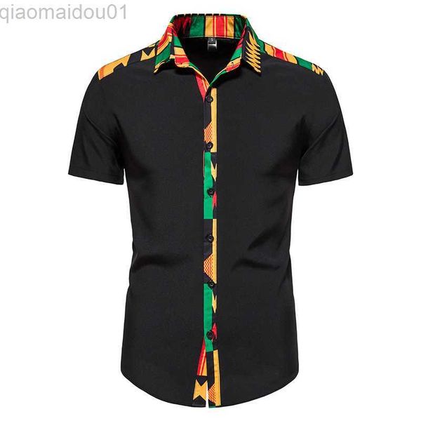 men's casual shirts african kente print shirt short sleeves summer men's 2023 fashion patchwork button turn traditional dashiki ca, White;black
men's casual shirts african kente print shirt short sleeves summer men's 2023 fashion patchwork button turn traditional dashiki ca, White;black