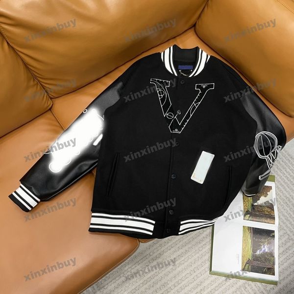 xinxinbuy men designer coat jacket paris towel embroidery basketball leather long sleeve women yellow black blue s-2xl, Black;brown
xinxinbuy men designer coat jacket paris towel embroidery basketball leather long sleeve women yellow black blue s-2xl, Black;brown