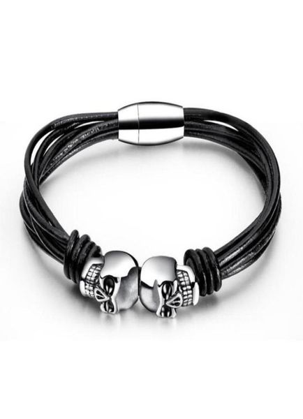 fashion jewelry mens charm braid multilayer leather skull bracelet finding stainless steel magnetic buckle design punk bracelets f6912325, Golden;silver
fashion jewelry mens charm braid multilayer leather skull bracelet finding stainless steel magnetic buckle design punk bracelets f6912325, Golden;silver