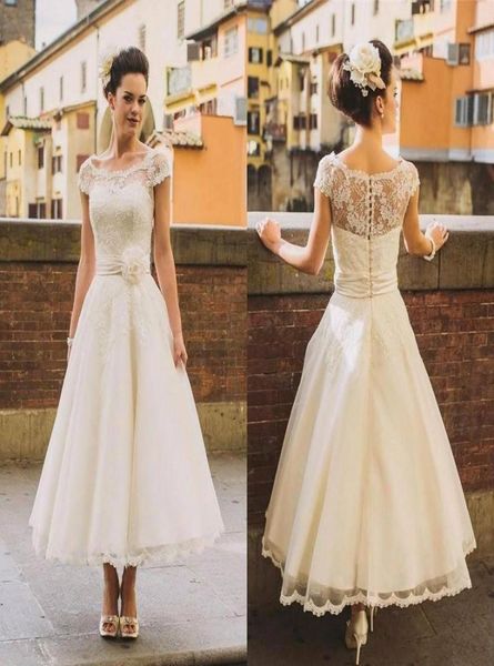 elegant beach 1950039s style short wedding dresses sheer flower sash lace cover button back tea length bridal gowns ball formal3307583, White
elegant beach 1950039s style short wedding dresses sheer flower sash lace cover button back tea length bridal gowns ball formal3307583, White