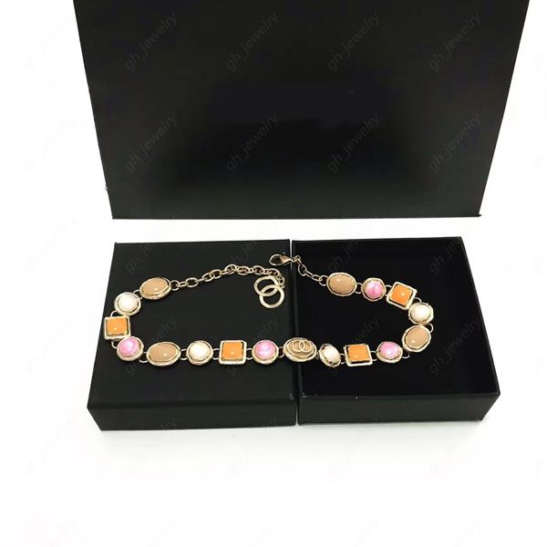 luxury designer fashion colored gem necklace chokers women's 18k gold charm bracelet jewelry sets with box, Silver
luxury designer fashion colored gem necklace chokers women's 18k gold charm bracelet jewelry sets with box, Silver