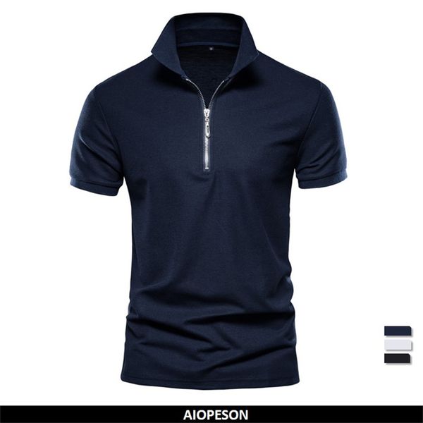 men's polos aiopeson cotton men polos solid color zippers patchwork polo shirts for men fashion business casual polos men summer 230720, White;black
men's polos aiopeson cotton men polos solid color zippers patchwork polo shirts for men fashion business casual polos men summer 230720, White;black