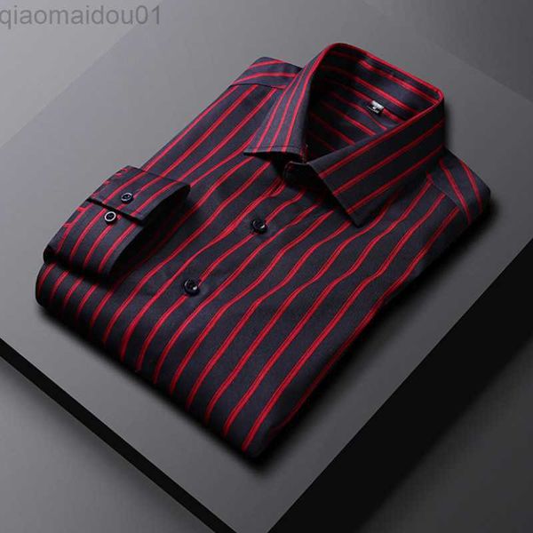 men's casual shirts handsome smart casual men's long sleeve striped shirt long sleeve regular-fit anti-wrinkle work dress shirts 4, White;black
men's casual shirts handsome smart casual men's long sleeve striped shirt long sleeve regular-fit anti-wrinkle work dress shirts 4, White;black