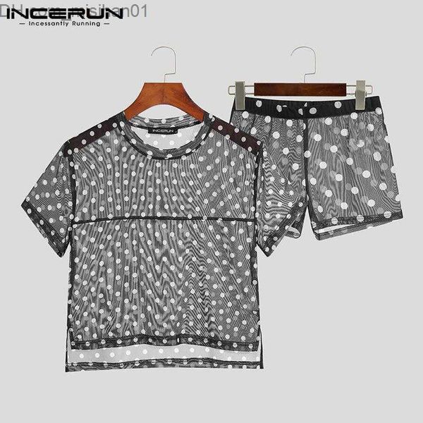 men's sleepwear 2023 men's pajama set polka dot printed mesh see through short sleeve t-shirt shorts 2pcs men's pajama set s-, Black;brown
men's sleepwear 2023 men's pajama set polka dot printed mesh see through short sleeve t-shirt shorts 2pcs men's pajama set s-, Black;brown