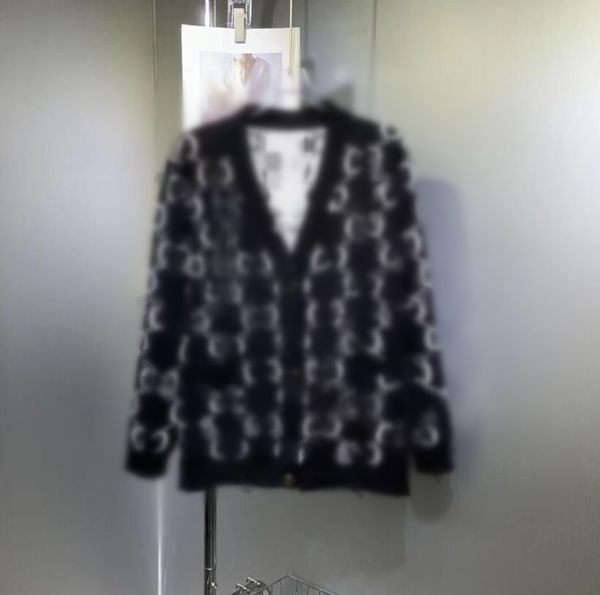 women's cardigan designer sweater casual knit shirt letter printing v-neck autumn fashion luxury clothes, White;black
women's cardigan designer sweater casual knit shirt letter printing v-neck autumn fashion luxury clothes, White;black