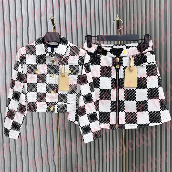 women denim skirt set short style denim jackets flower print plaid skirts streetwear fashion women coat dress, White
women denim skirt set short style denim jackets flower print plaid skirts streetwear fashion women coat dress, White