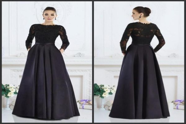 black mother of the bride dresses with pockets lace long sleeves elegant evening party gowns a line satin dress formal occas4467080, Black;red
black mother of the bride dresses with pockets lace long sleeves elegant evening party gowns a line satin dress formal occas4467080, Black;red