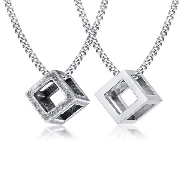 mens and womens 3d cube charms necklace in stainless steel geometric open cube pendant5780633, Silver
mens and womens 3d cube charms necklace in stainless steel geometric open cube pendant5780633, Silver