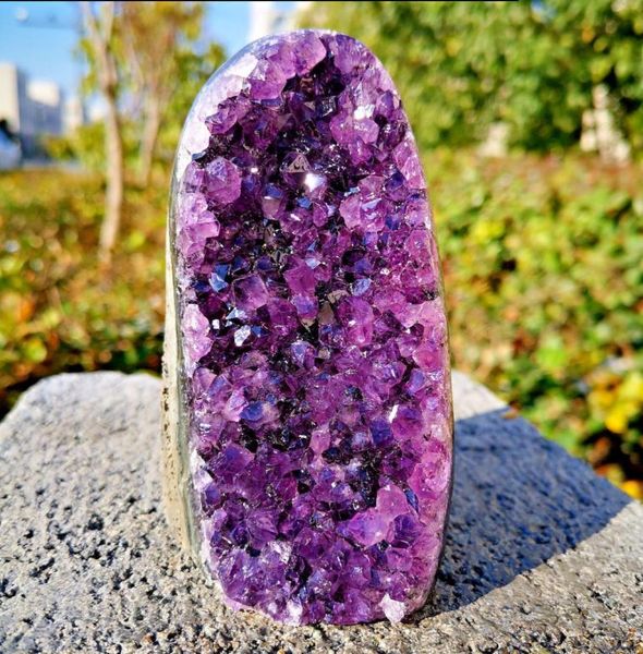 about 300g natural amethyst geode quartz cluster crystal specimen healing3178325, Black
about 300g natural amethyst geode quartz cluster crystal specimen healing3178325, Black
