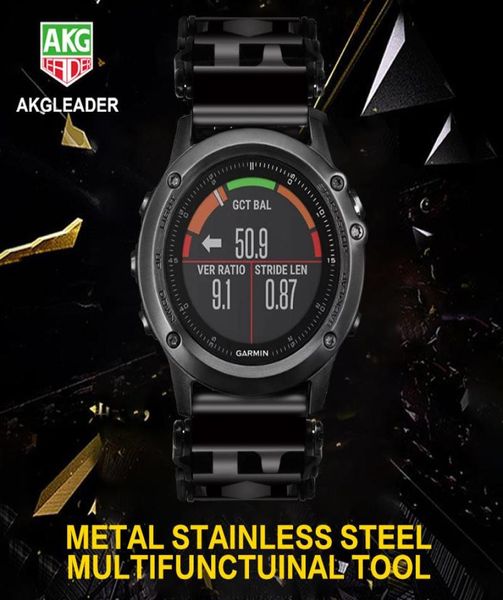 watch bands stainless steel multifunction tread tool outdoor sports bracelet for garmin fenxi 3 5 5x plus 6 6x6220261, Black;brown
watch bands stainless steel multifunction tread tool outdoor sports bracelet for garmin fenxi 3 5 5x plus 6 6x6220261, Black;brown