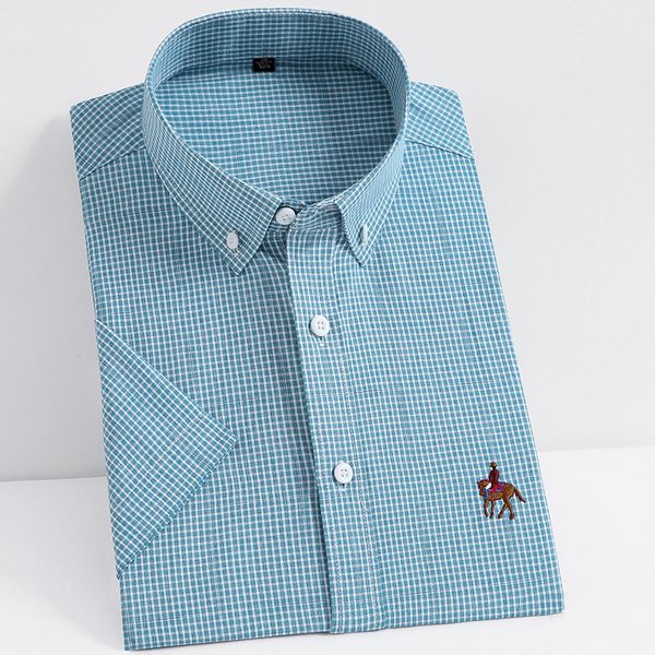 men's casual shirts short sleeve bamboo fiber stretch embroidered standardfit wrinkle resistant buttondown plaid shirt 230721, White;black
men's casual shirts short sleeve bamboo fiber stretch embroidered standardfit wrinkle resistant buttondown plaid shirt 230721, White;black